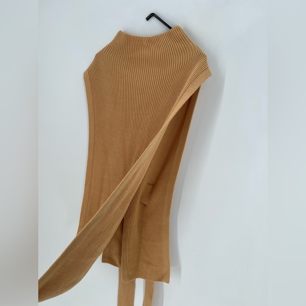 Cos Wool Blend Tabard Knitted Belted Vest - Picture 6 of 9